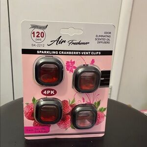 Sparkling Cranberry Vent Clips - Red